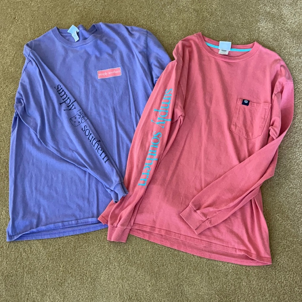 2 size Large Simply Southern long sleeve t-shirts